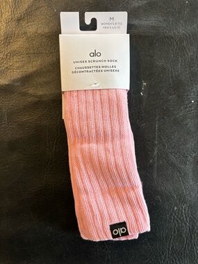 ALO Yoga Pink Unisex Scrunch Sock